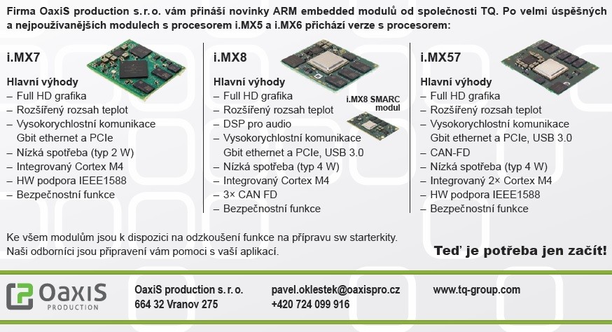 Nové embedded moduly od firmy TQ